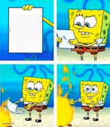 sponge bob letter burning