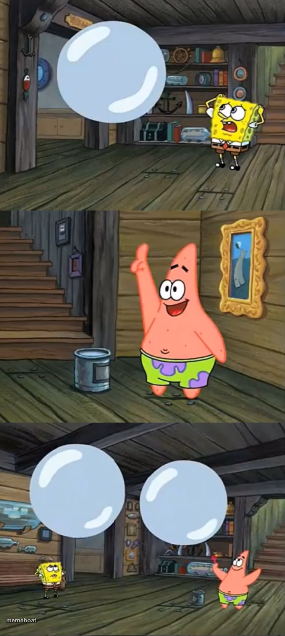 Spongebob 2 Giant Paint Bubbles - meme generator image preview