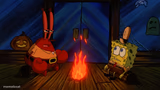 spongebob and mr krabs campfire