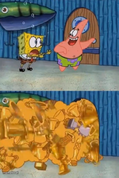 Spongebob and Patrick open the Award Closet - meme generator image preview