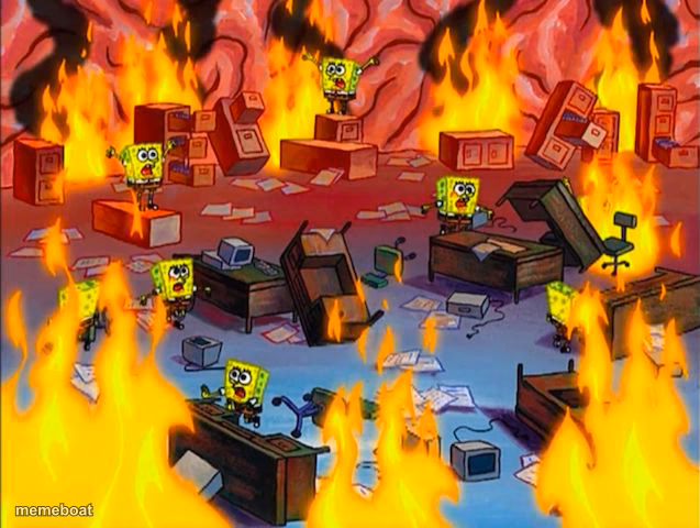 Spongebob Brain Chaos - meme generator image preview