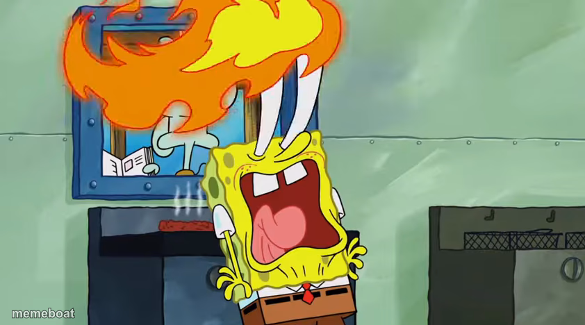 Spongebob Burning Eyes - meme generator image preview