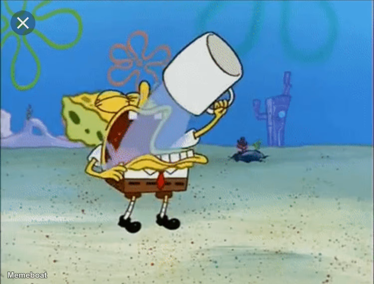 Spongebob drinking water - meme generator image preview