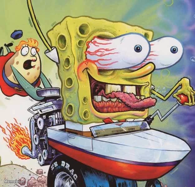 Spongebob Driving Crazy - meme generator image preview