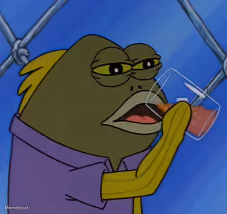 Spongebob Fish Drinking