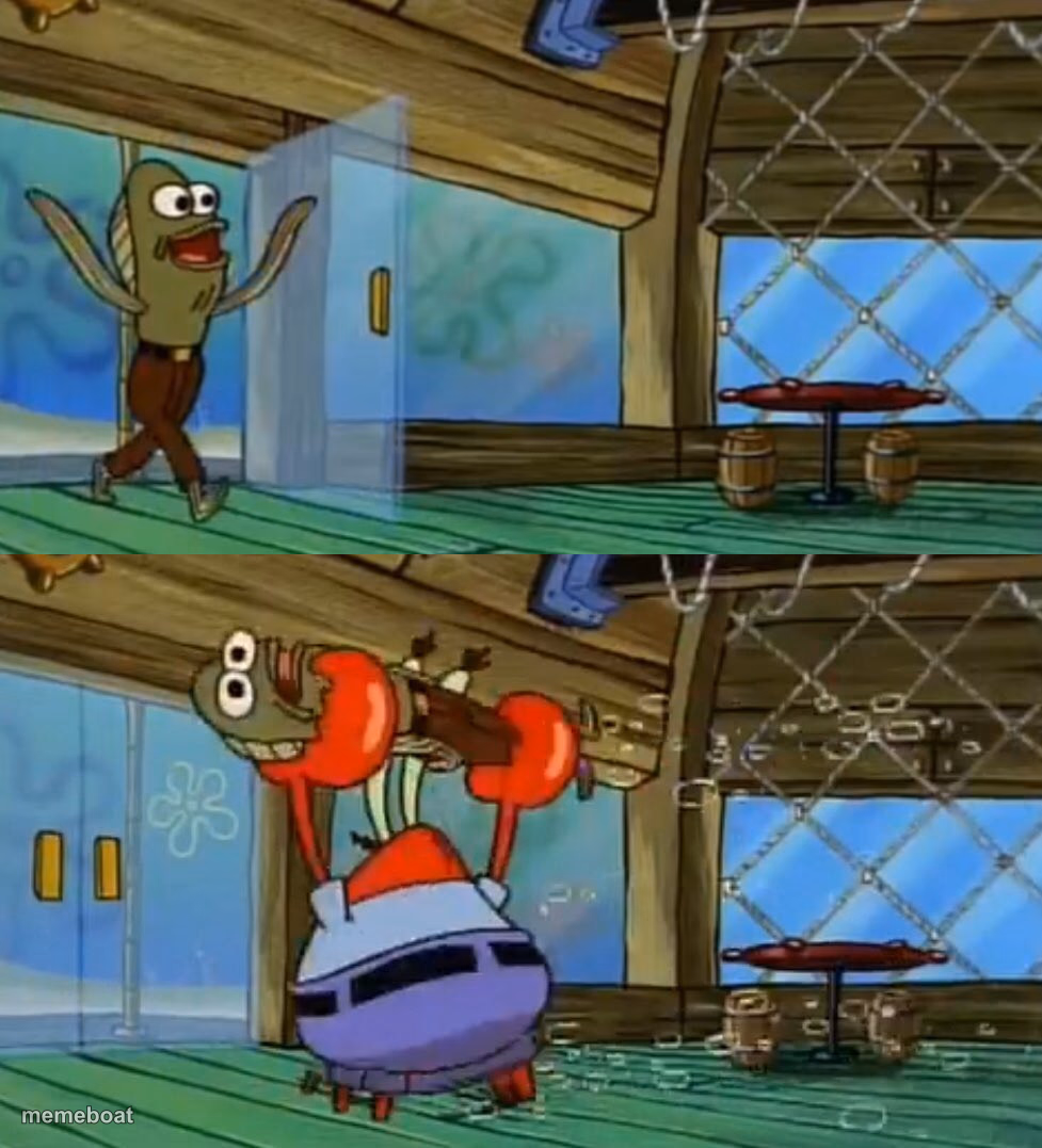 SpongeBob Fish Thrown Out - meme generator image preview
