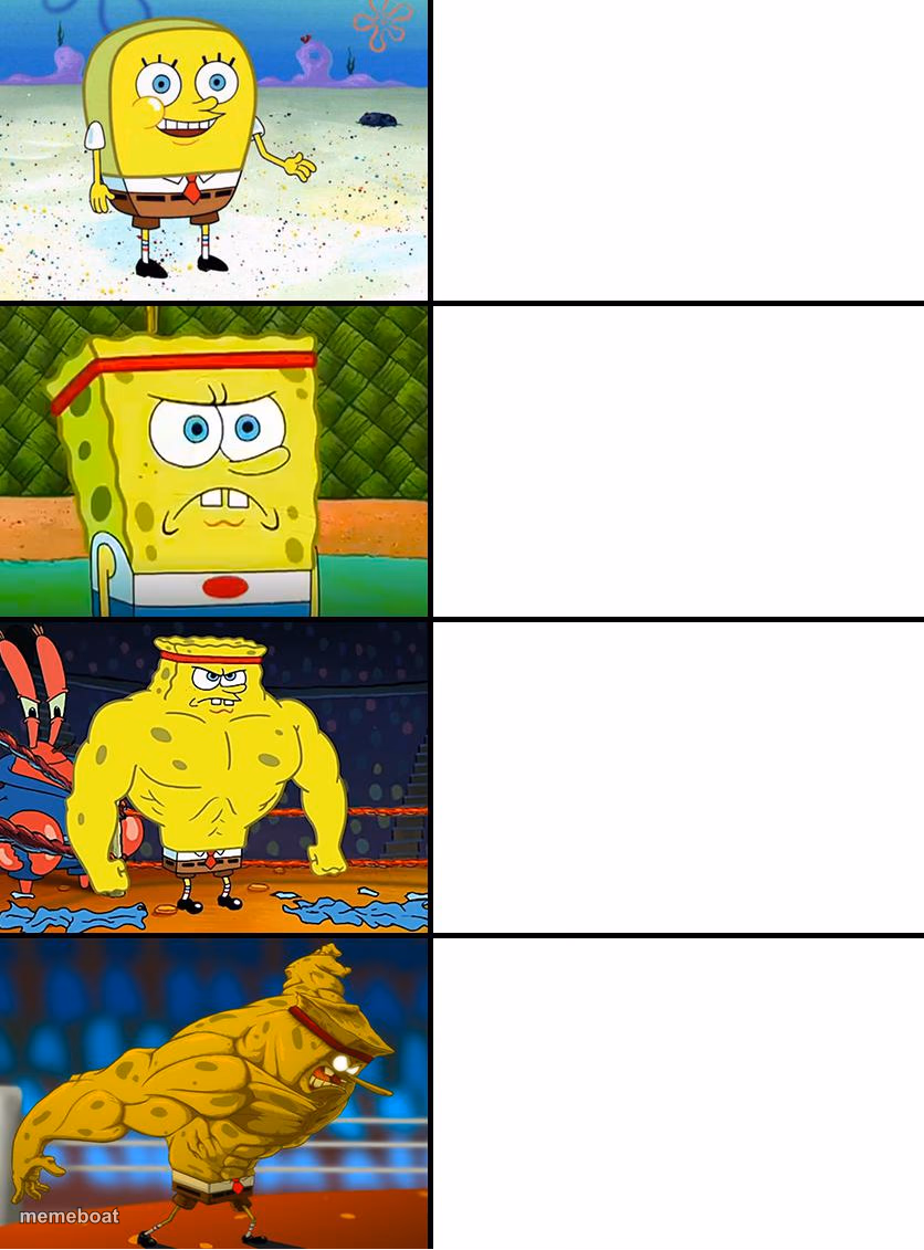 Spongebob Getting Stronger - meme generator image preview