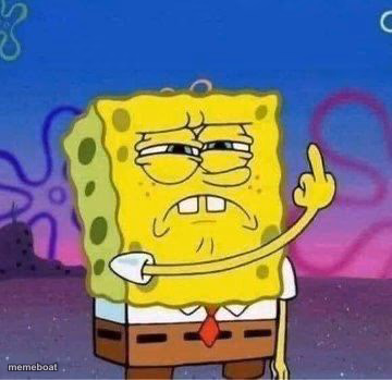 Spongebob gives the finger - meme generator image preview