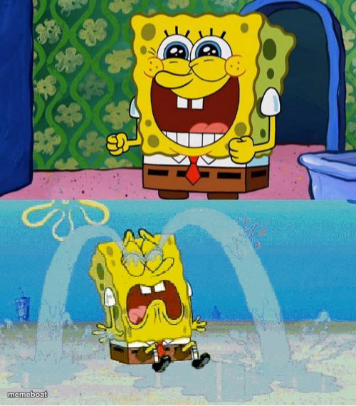 spongebob happy and sad - meme generator image preview