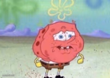 Spongebob Holding Breath