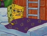 Spongebob in bed