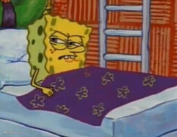 Spongebob Angry In Bed - meme generator image preview