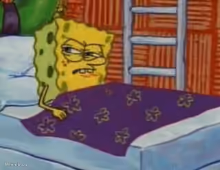 Spongebob Angry In Bed