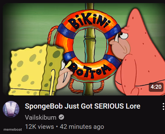 Spongebob just got serious lore - meme generator image preview
