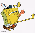 Spongebob licking