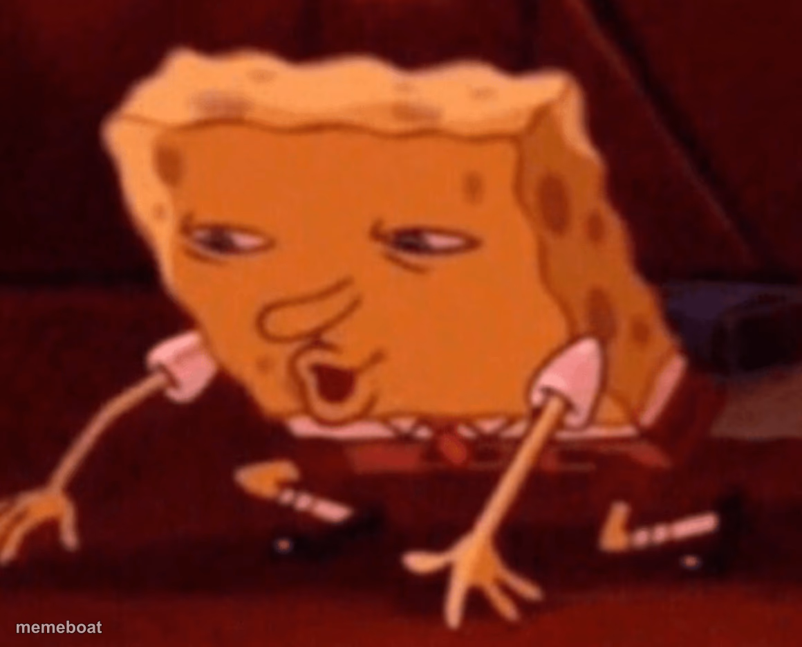 spongebob looking at floor - meme generator image preview