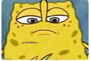 Spongebob Looking Down