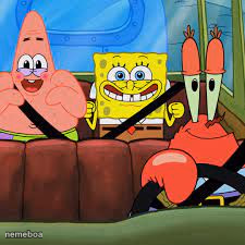 Spongebob, Patrick, And Mr.Krabs In A Car - meme generator image preview