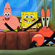Spongebob, Patrick, And Mr.Krabs In A Car