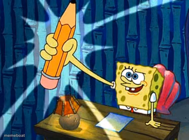 Spongebob Pencil - meme generator image preview