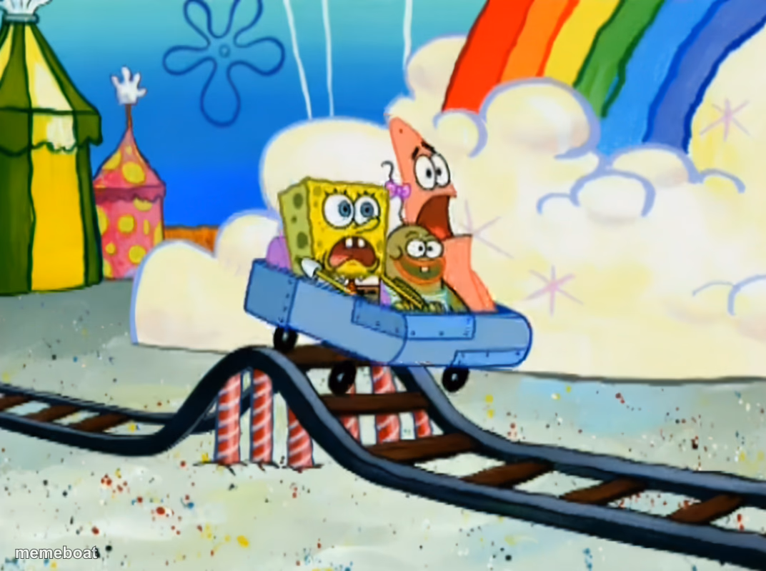 SpongeBob Roller Coaster - meme generator image preview