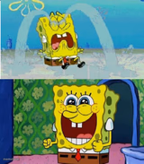 spongebob sad happy