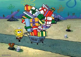 spongebob shopping