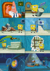 Spongebob shows Patrick Garbage