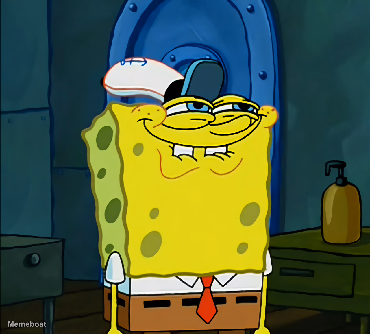Spongebob Smirking Cap - meme generator image preview