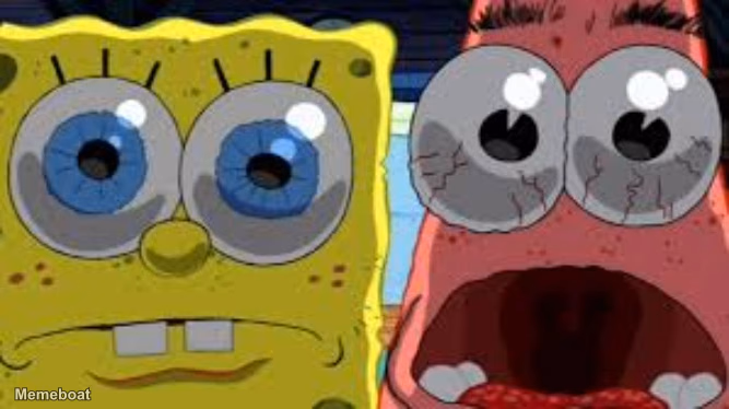 SpongeBob SquarePants "SpongeBob and Patrick Terrified" - meme generator image preview