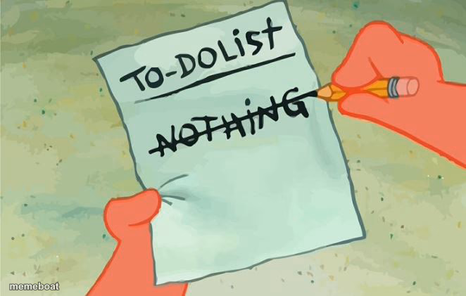 Spongebob Squarepants to do list - meme generator image preview