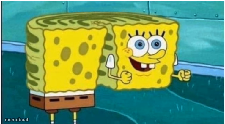 SpongeBob turning around - meme generator image preview