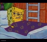 SpongeBob waking up