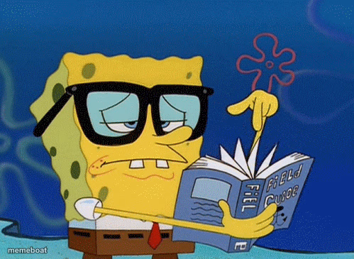 spongebob with glasses searching - meme generator image preview
