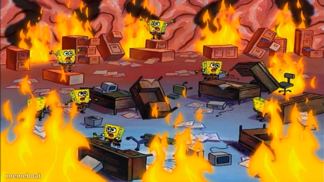 Spongebobs panicking - meme generator image preview
