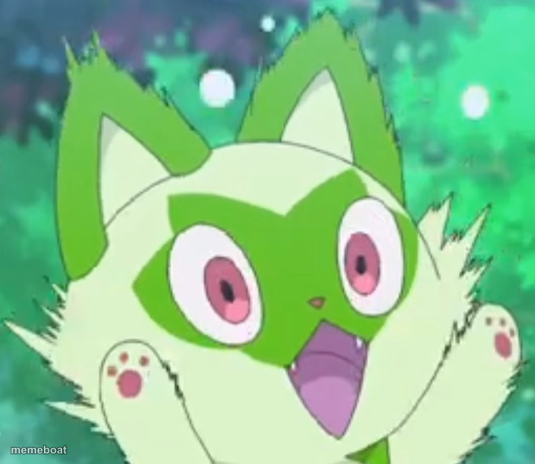 Sprigatito shocked - meme generator image preview