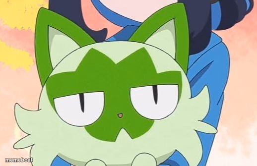 Sprigatito's straight face - meme generator image preview