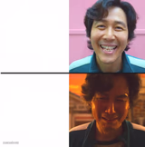 Squid Game before and after meme