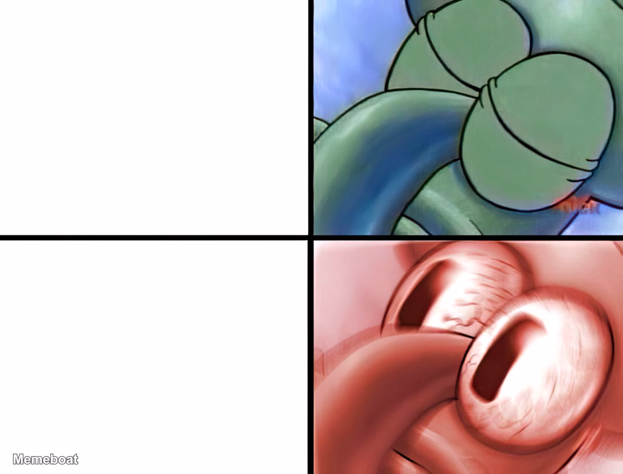 Squidward Nose to Weird Nose - meme generator image preview