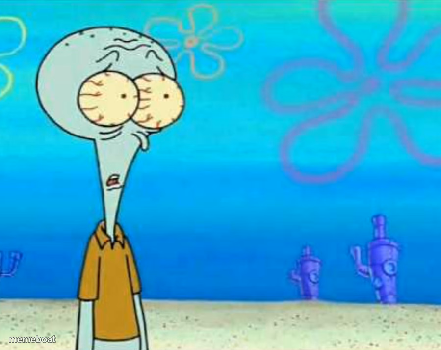 Squidward Bulging Eyes - meme generator image preview