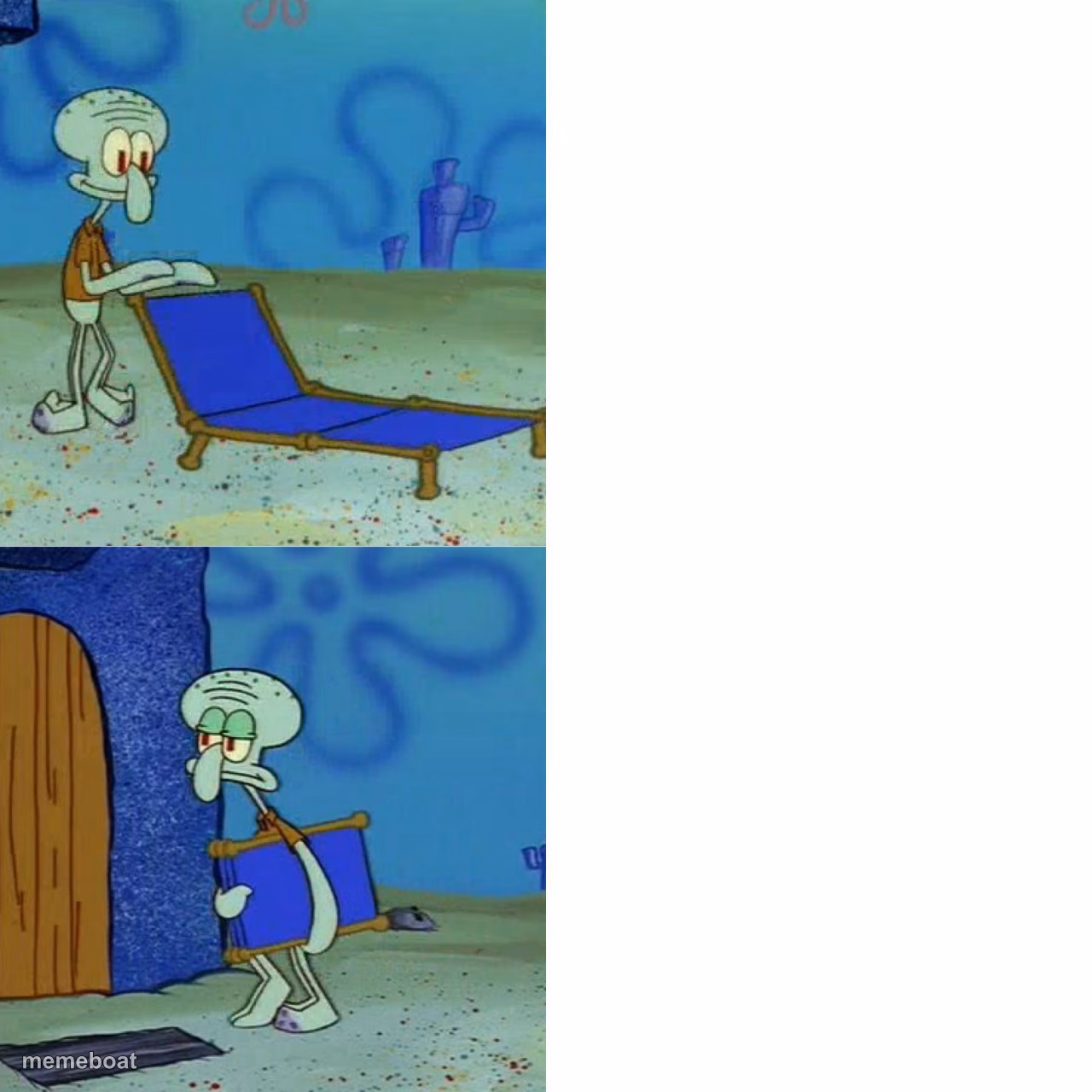 Squidward chair - meme generator image preview