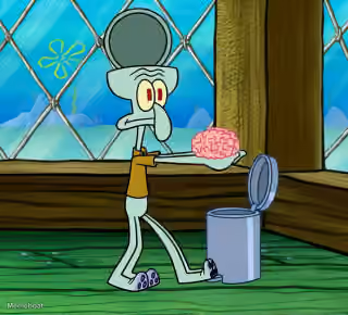Squidward Discarding Brain
