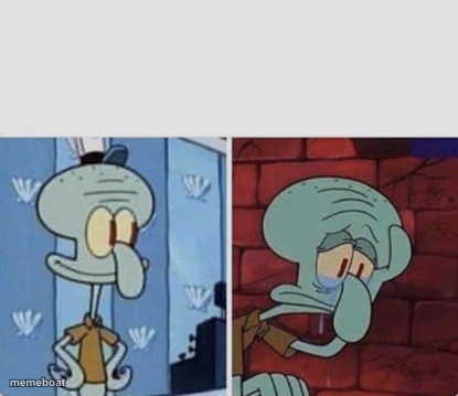 Squidward happy/sad - meme generator image preview