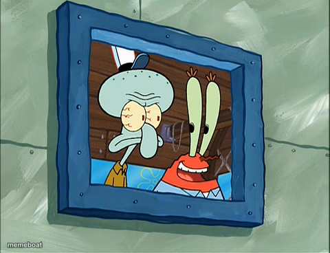 Squidward Pissed With Mr.Krabs - meme generator image preview