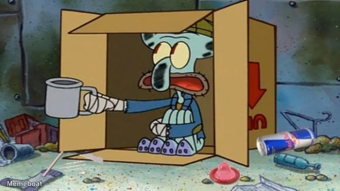 squidward poor - meme generator image preview