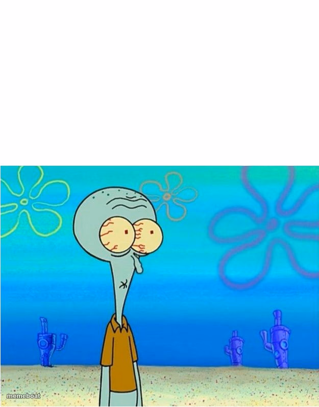 Squidward scared - meme generator image preview