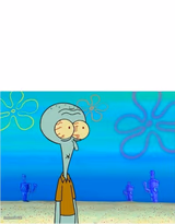 Squidward scared
