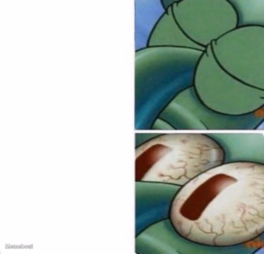 Squidward sleeping - meme generator image preview