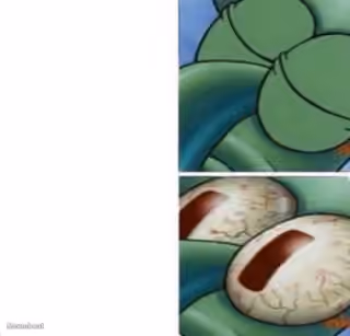 Squidward sleeping