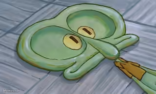 Squidward Squished Cheeks